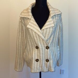 Rachel Zoe Oversized Waffle Knit Sweater Blazer - Size M